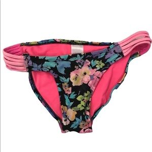 Xhilaration Floral Swimsuit Bikini Bottoms Size S/P